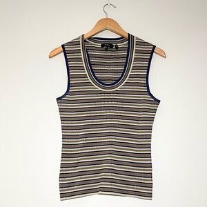 Theory Striped Scoop Neck Tank